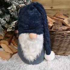 Festive Christmas Blue Pom Pom Hat Decoration