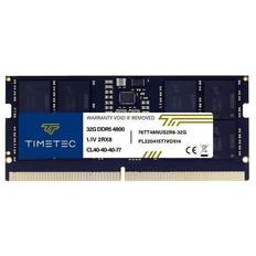 TIMETEC 32GB DDR5 4800MHz PC5-38400 Unbuffered Non-ECC 1.1V CL40 2Rx8 Dual Rank 262Pin SODIMM Laptop Memory RAM Module Upgrade (32GB)