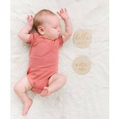 Pearhead Swaddle Blankets Neutral Wood Milestone Photo Prop Set