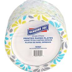 Genuine Joe GJO10321 7 in. Printed Paper Plates, Assorted Color