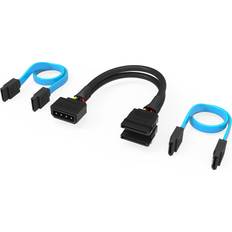 Sabrent SSD/SATA Hard Drive Connection Kit [Molex x2 Power Splitter x2 Cables Data]