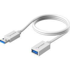 Sabrent 22AWG USB 3.0 Extension Cable A-Male to A-Female [White] 3 CB-303W