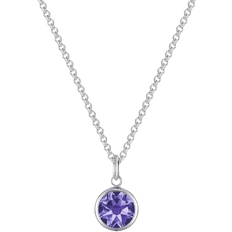 Philip Jones February Birthstone Necklace - Silver/Blue