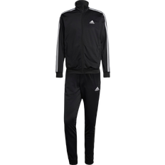 Adidas Polyester Jumpsuits & Overalls Adidas Men Sportswear Basic 3-Stripes Tricot Tracksuit - Black