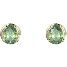 Swarovski Gold Plated Earrings Swarovski Stilla Stud Earrings - Gold/Green