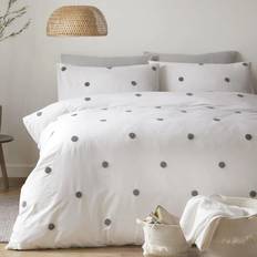 Dot Garden Super Duvet Cover White, Grey