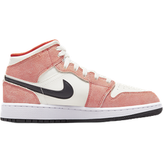 Nike Air Jordan 1 Mid SE GS - Team Orange/Sail/White/Black