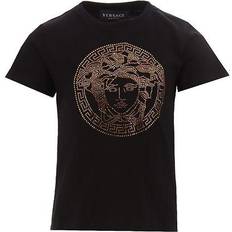 Versace Kid's Crystal Medusa Strass T-shirt - Black/Gold (1000052-2B130)