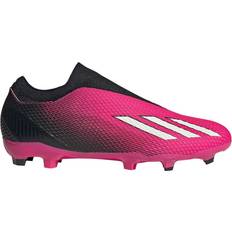 Adidas Textile Football Shoes adidas X Speedportal.3 Laceless Firm Ground - Team Shock Pink 2/Zero Metalic/Core Black