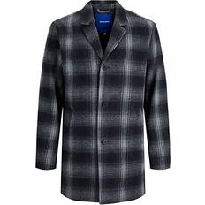Blue Coats Jack & Jones Check Single-Breasted Coat