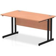 Impulse 1400 800mm Straight Desk Beech Top