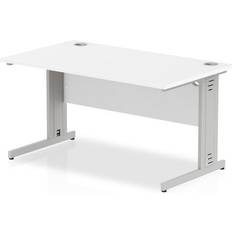 Impulse 1400 800mm Straight Desk White Top