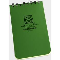 Green Notepads in the Rain Universal Pocket Top Spiral