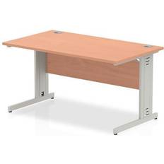 Impulse 1400 800mm Straight Desk Beech Top