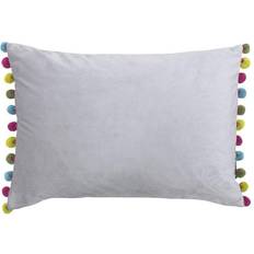 Fiesta Soft Velvet Pom Pom Complete Decoration Pillows Grey, Multicolour