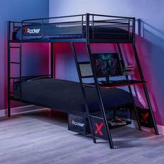 Black Bunk Beds X Rocker Armada Dual with Gaming Desk Bunk Bed 96.2x242.8cm