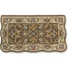 Plow & Hearth Indoor Rugs brown/gold Brown Gold McLean Scalloped Wool Rug