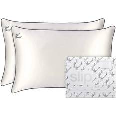 Slip Pure Silk Queen Married Duo Pillow Case Black