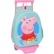 Turquoise School Bags Peppa Pig "Skolväska med hjul Turkos (27 x 32 x 10 cm)