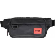 HUGO BOSS Recycled-fabric belt bag with red logo label