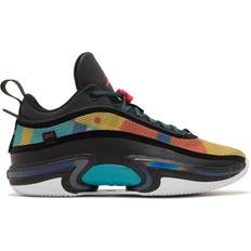 Leather Basketball Shoes Nike Air Jordan XXXVI M - Black/Washed Teal/Vivid Sulfur/Rush Pink