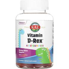 Kal Vitamin D-Rex Kids Gummies Peach Mango & Strawberry 60 pcs