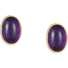 Nomination Oval Stud Earrings - Gold/Silver/Amethyst