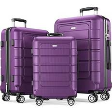 Beige Suitcase Sets Showkoo Expandable Luggage - Set of 3