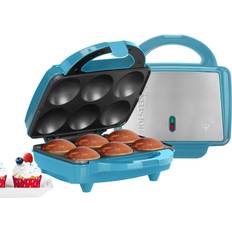 Holstein Housewares 6-Piece Cupcake Maker Teal/stainless