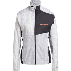 Reflectors - Women Jackets adidas Terrex Trail Running Windbreaker - White/Grey Two