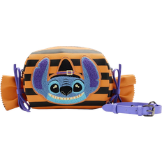 Loungefly Disney Lilo and Stitch Striped Halloween Candy Wrapper Crossbody Bag