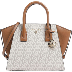 Michael Kors Avril Small Logo Top-Zip Satchel - Vanilla/Acorn