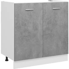 Kitchen Units vidaXL 801200 Concrete Grey