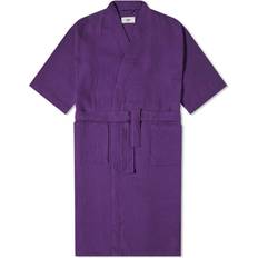 Unisex Robes Hay Waffle Bathrobe - Purple