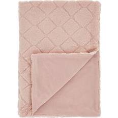 Catherine Lansfield Cosy Diamond Blankets Green, Pink, White, Grey (170x130cm)