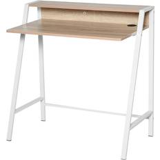 Brown Writing Desks Homcom 2-Tier Writing Desk 45x84cm