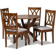 Baxton Studio April Modern Dining Set 35.4x89.9cm 5pcs