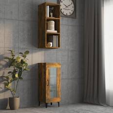 vidaXL Smoked oak Wall Cabinet