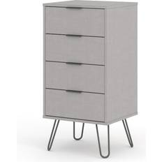 Grey Chest of Drawers Core Products Augusta Grey 4 Narrow Chest of Drawer