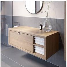 Bathroom Hung Vanity Unit Wood Embossed