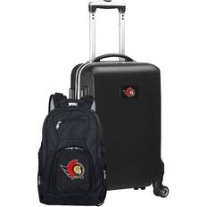 2 Wheels Suitcase Sets Mojo Black Minnesota Wild Deluxe Backpack Carry-On