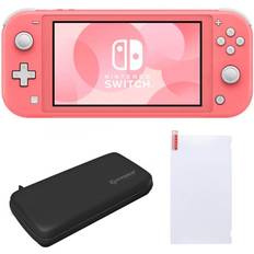 Nintendo Nintendo Switch Lite in Coral with Screen Protector & Case - Pink