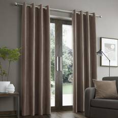 Solid Colours Curtains Catherine Lansfield Faux Suede Mink 137.2x167.6cm