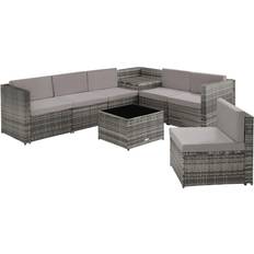 Best Outdoor Lounge Sets Garden & Outdoor Furniture tectake Verona Outdoor Lounge Set, 1 Table incl. 6 Sofas