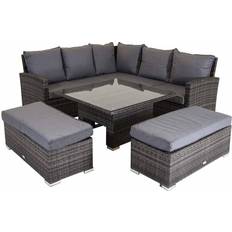 Charles Bentley Corner Garden Lounge Bistro Set