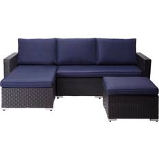 Blue Outdoor Lounge Sets Teamson Home 3 Garden Outdoor Lounge Set