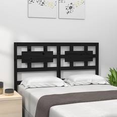 vidaXL black, 185.5 Solid Pine Bed Headboard