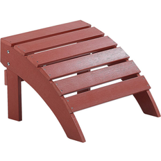 Beliani Garden Footstool Red ADIRONDACK