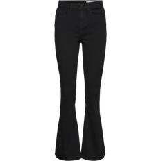 Noisy May Sallie High Waist Flared Jeans - Black