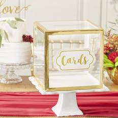 Kate Aspen Kate Aspen Card Box, One Size, Clear/Gold